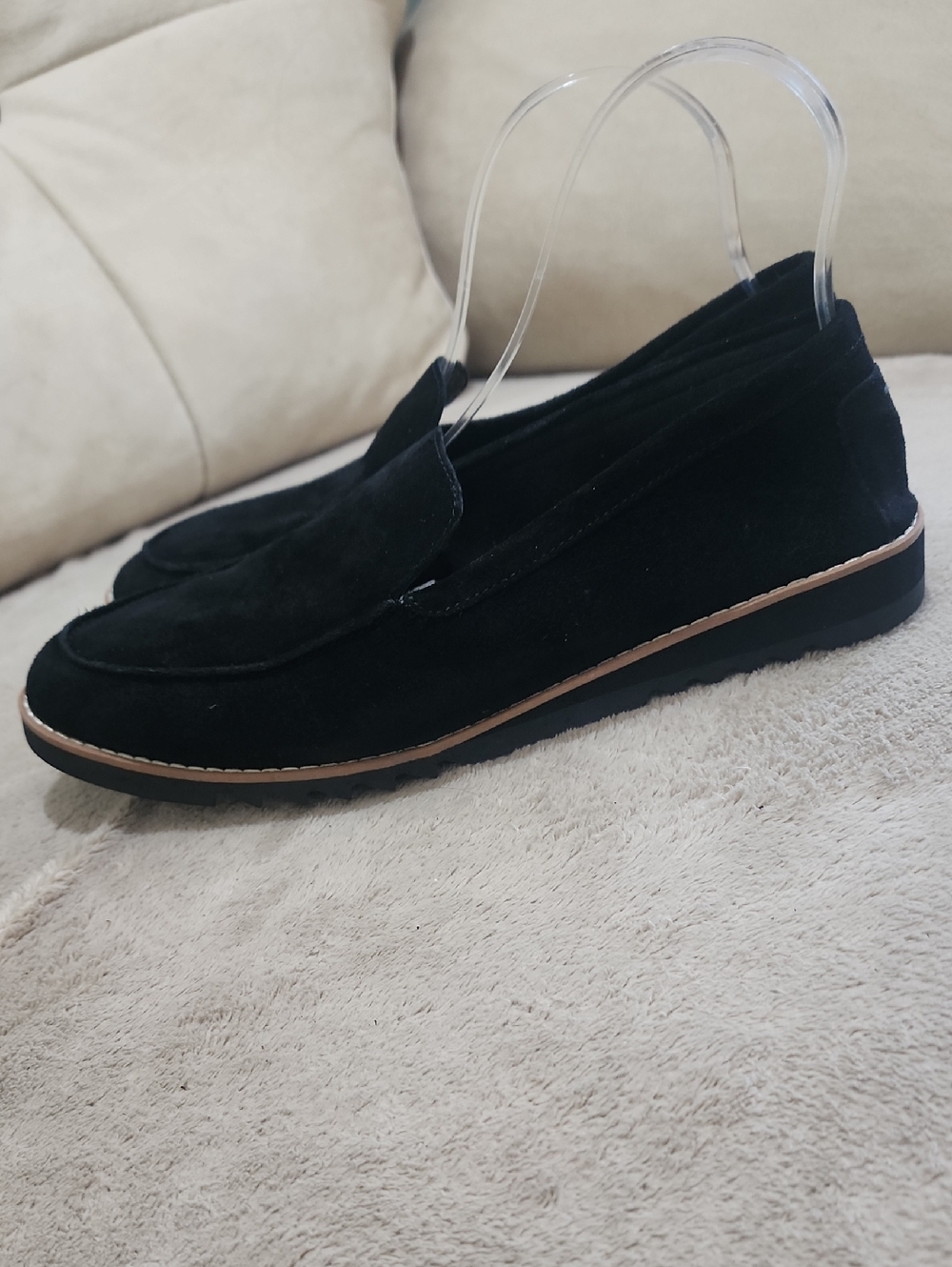 NWT.Classic Black Suede Women Loafers